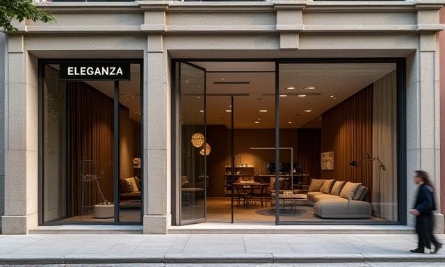 Facciata showroom Eleganza Furniture